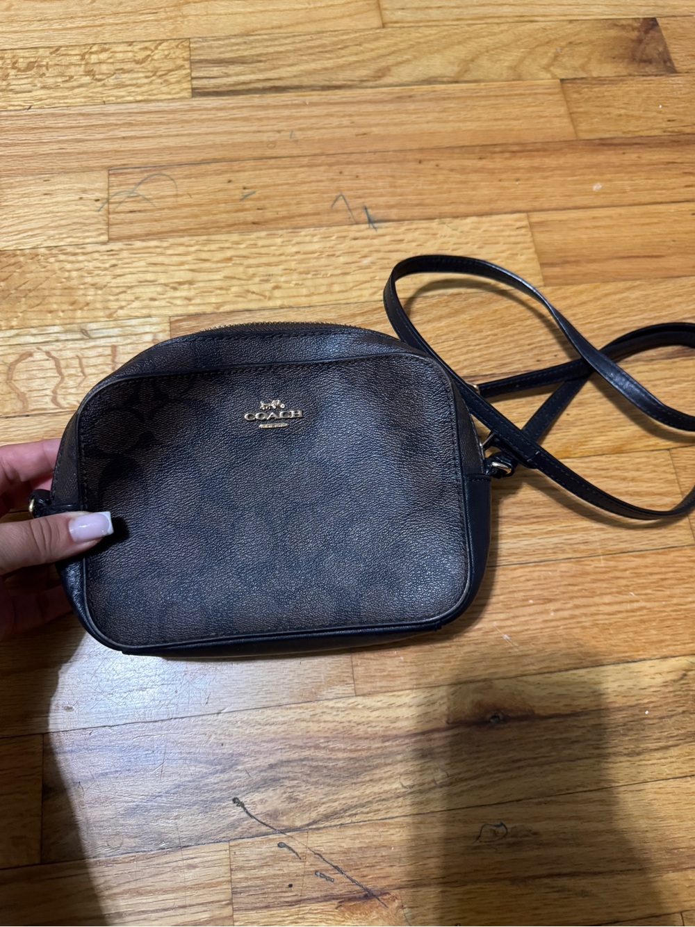 Coach Brown Signature Small Crossbody Bag